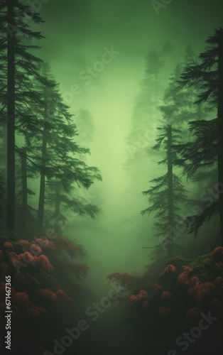 Spooky Forest Horror Book Cover Art