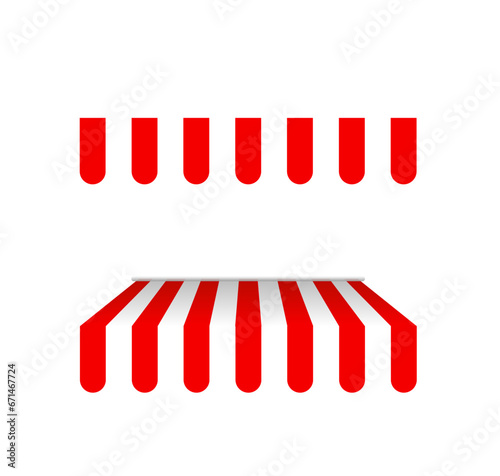 Canopy for sale icon. Flat, red, maf canopy icons. Vector icon photo