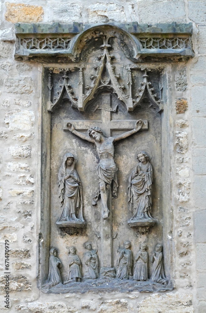  Erfurt - Lorenzkirche - Detail an der Außenmauer