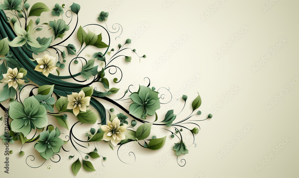 Branch with green leaves on a white background. Branch with green leaves on a white background.