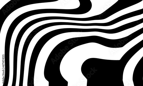 Fondo abstracto de curvas negro y blancas. photo