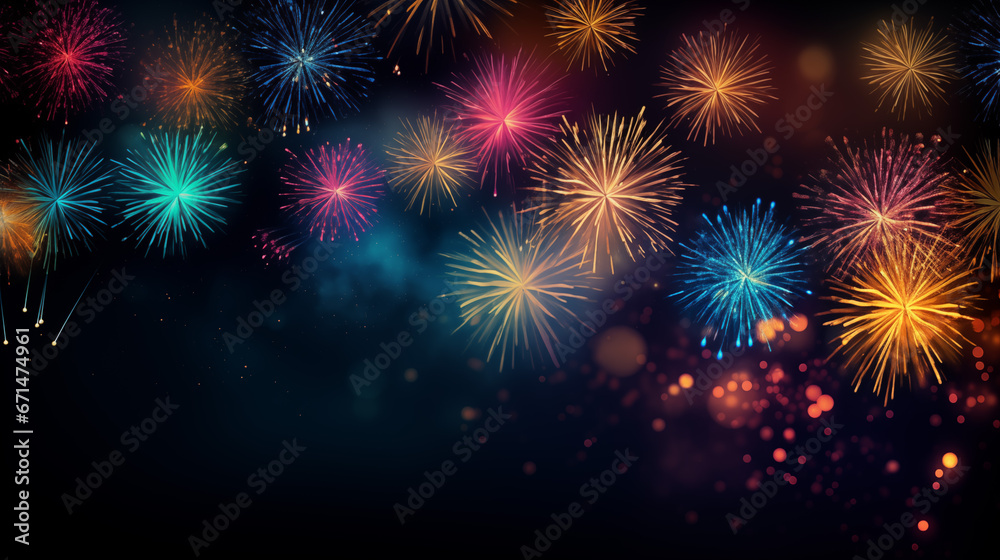 Obraz premium Colored fireworks