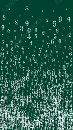 School math notebook cover. White chalk numbers