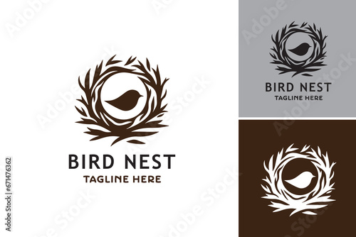 Logo for Bird Nest is a versatile design asset suitable for businesses or brands that specialize in bird nest products or services. This logo incorporates elements related to birds and nests