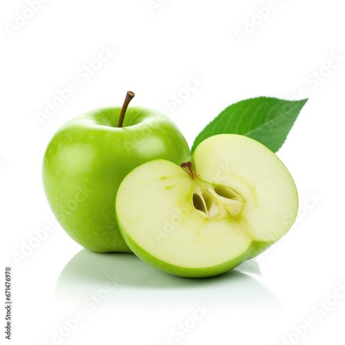 Green Apple with Slice