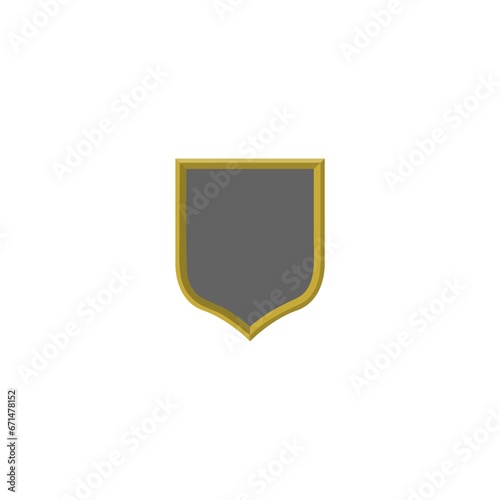 Free Download Empty metal shield icon isolated on white background - GFXLoad