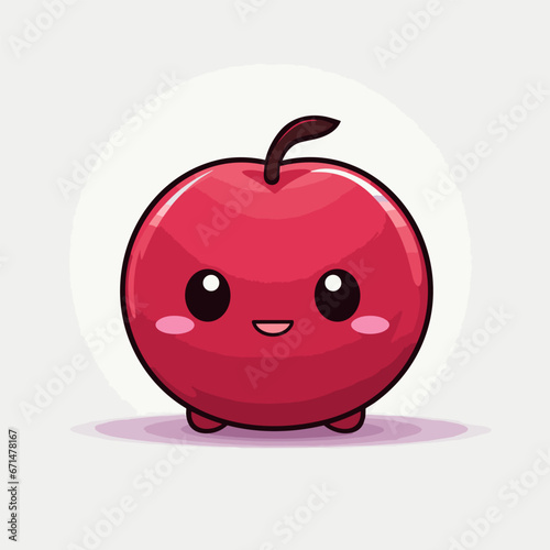 Cherry. Cherry hand-drawn comic illustration. Vector doodle style cartoon illustration.