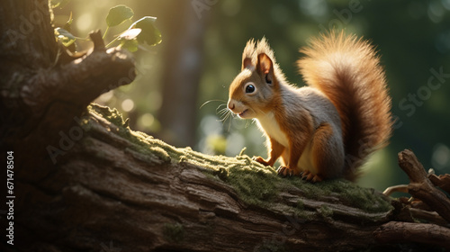 A squirrel on a tree © frimufilms