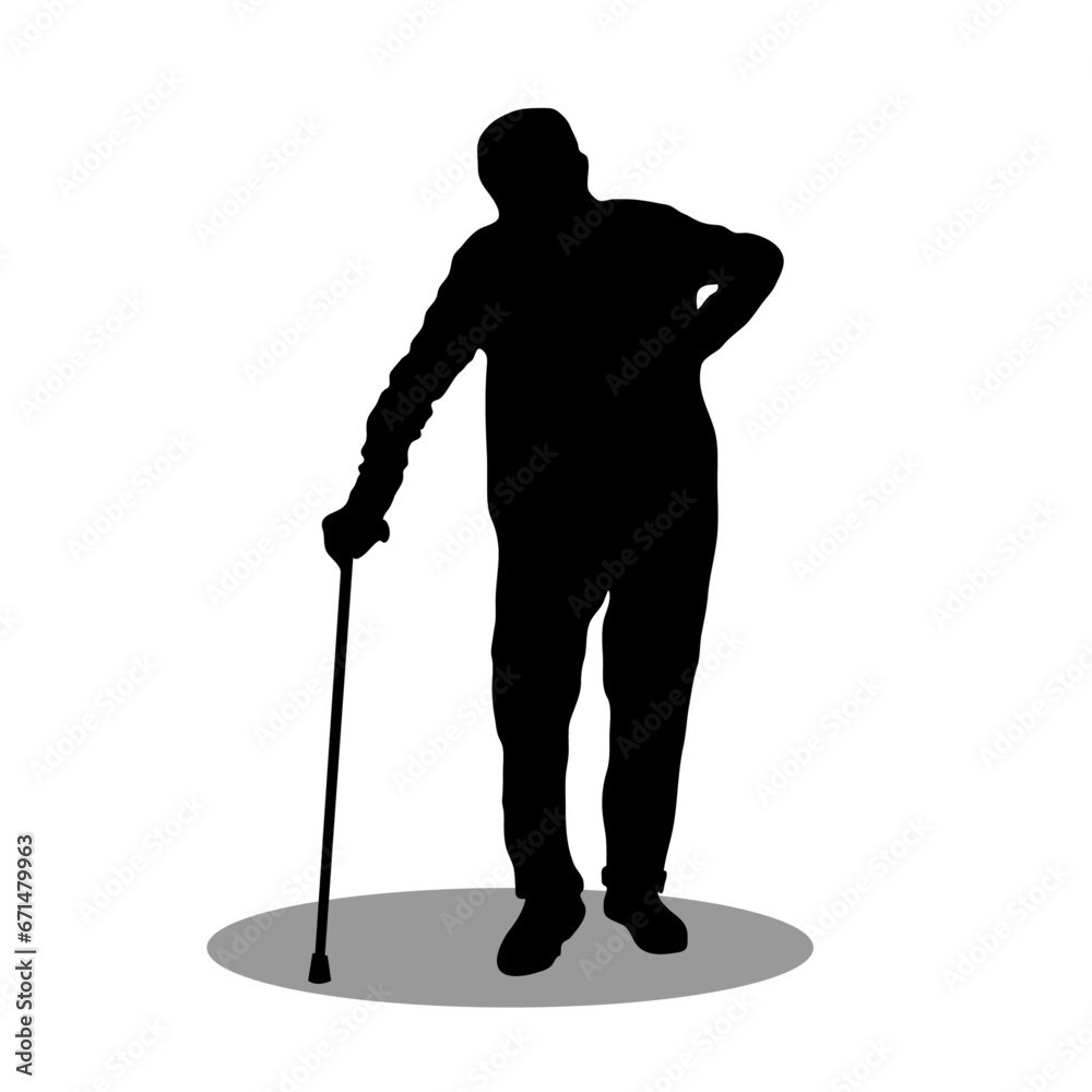 Old men silhouette Old men silhouette