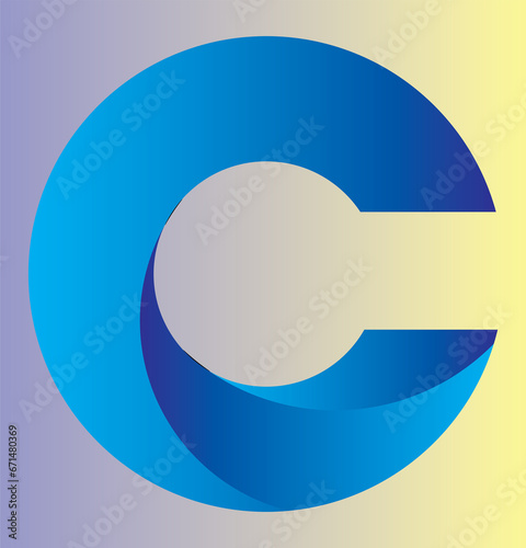 Fototapeta Naklejka Na Ścianę i Meble -  Logo with the letter C , Letter C logo icon design template elements