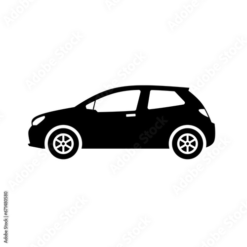 Hatchback car icon vector. Crossover car silhouette for icon, symbol or sign. Hatchback car graphic resource for transportation or automotive