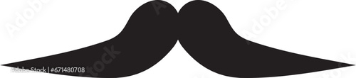 Moustache vector icon. Black retro style mustache. Shave barber vintage man face