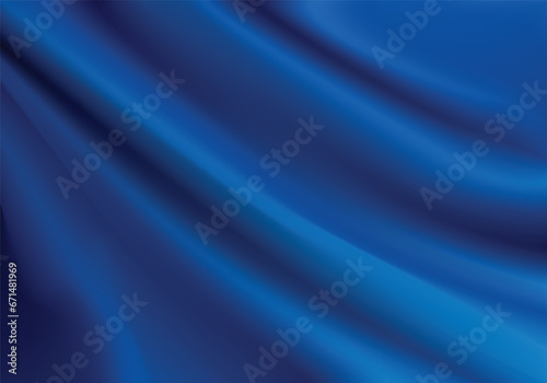 Silk background Design for product advertising for catalog. blue silk background. blue fabric background. smooth texture vector. illustration EPS 10. photo