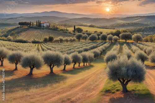 Olive trees garden mediterranean olive field ready for harvest