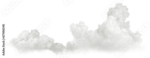 Cloudscape horizontal shapes realistic isolated on transparent backgrounds special effect 3d illustrations