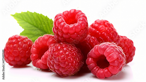 Ripe sweet raspberries.