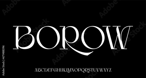 BOROW, the luxury and elegant font glamour style