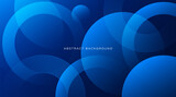 Abstract blue gradient circle shape background. Dynamic shapes composition. Minimal geometric. Modern graphic design elements. Futuristic concept. Suit for banner, brochure, flyer, poster, website