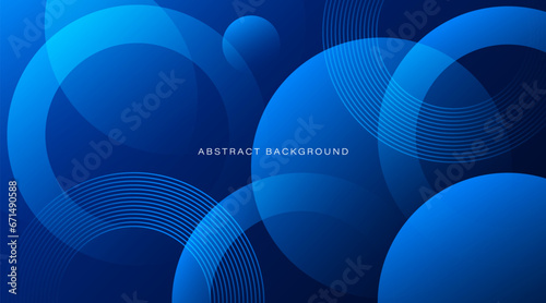 Abstract blue gradient circle shape background. Dynamic shapes composition. Minimal geometric. Modern graphic design elements. Futuristic concept. Suit for banner, brochure, flyer, poster, website