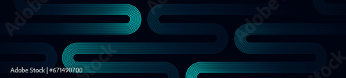 Futuristic abstract background. Glowing blue geometric lines design. Modern shiny blue rounded lines pattern. Motion geometric lines. Future technology concept. Vector illustration