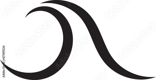 Sea icon wave illustration vector design. Ocean logo graphic element. Aqua symbol.