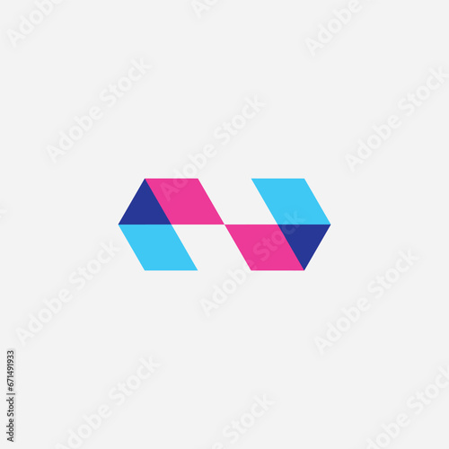 Free Download colorful letter n logo design illustration vector template - GFXLoad