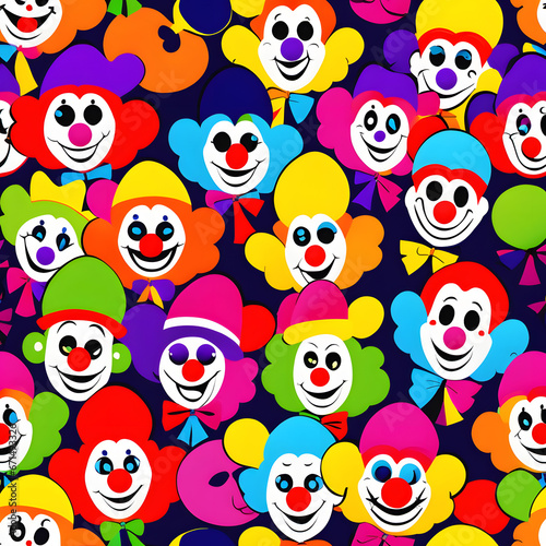 colored clown, AI-generatet
