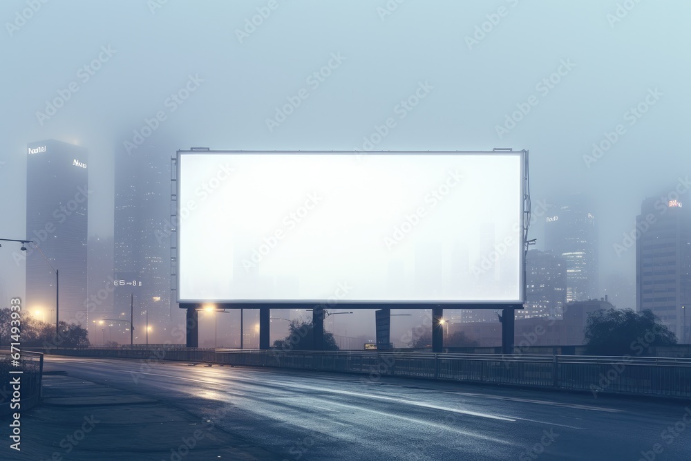 Mockup Billboard for advertisement. Generative AI Mockup Billboard for advertisement. Generative AI
