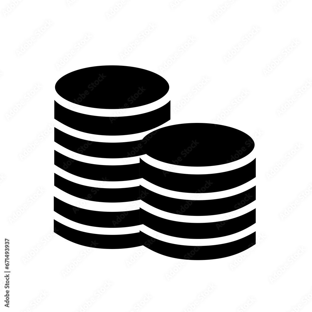 coin stack icon with simple design coin stack icon with simple design