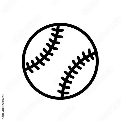 baseball ball icon on white background