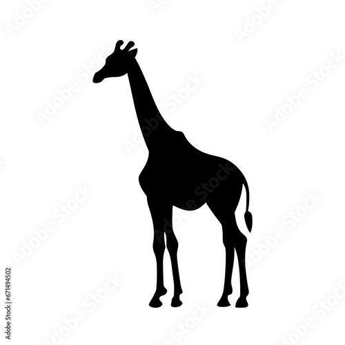 Silhouette einer Giraffe