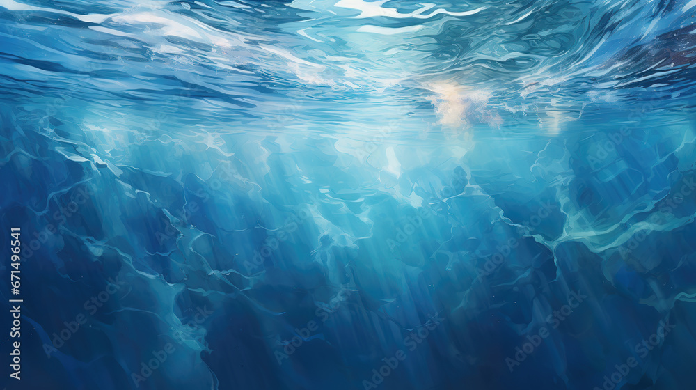 underwater wallpaper design, impressive design - obrazy, fototapety, plakaty 