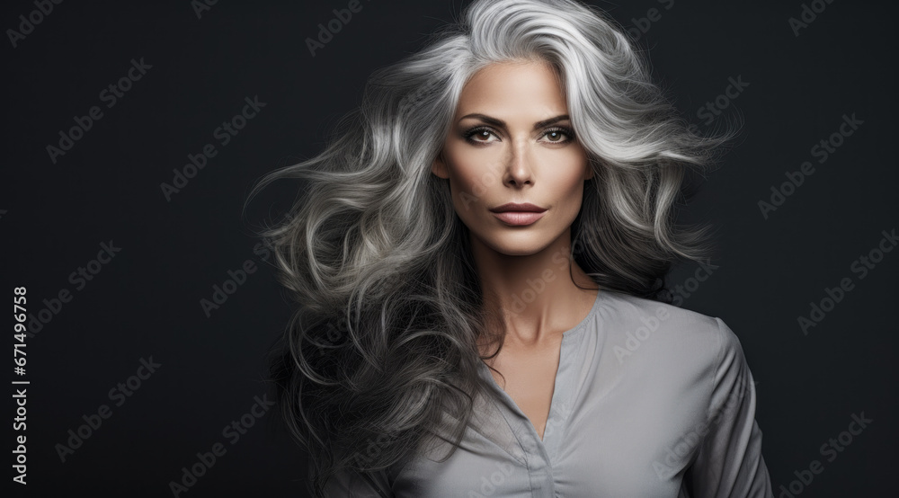 Attractive Woman in the Best Age as a Symbol of a New Time Wallpaper Background Magazine Cover Digital Art 