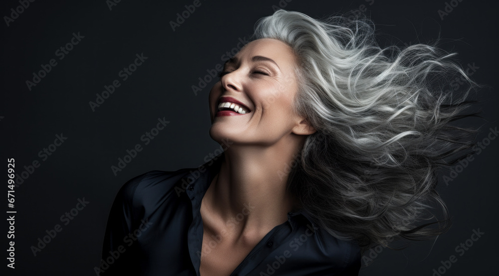 Attractive Woman in the Best Age as a Symbol of a New Time Wallpaper Background Magazine Cover Digital Art 
