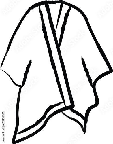 Ruana hand drawn vector illustration photo