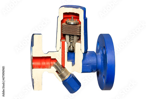 Schilderij op canvas Bimetallic condensate trap for removing condensate cooled by 10 - 30 C from the boiling point
