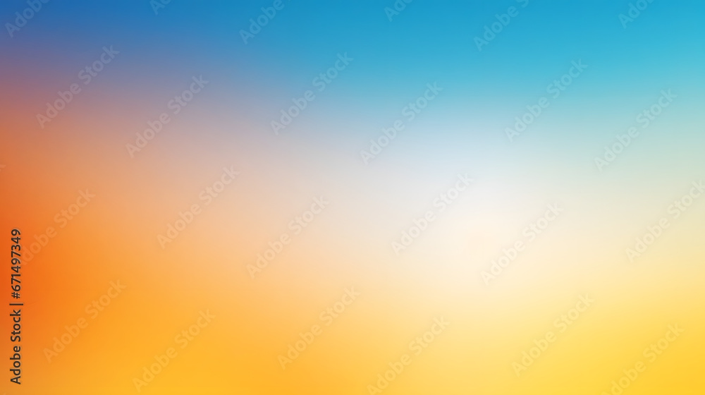 Obraz premium Abstract color gradient background grainy orange blue yellow white noise texture backdrop banner poster header cover design. Generative AI.