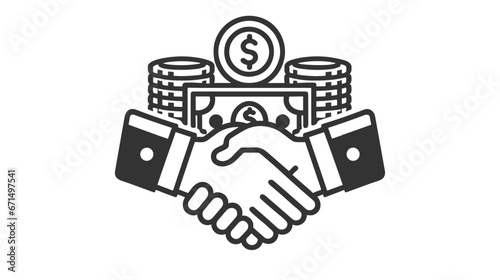 Loan agreement borrow money from bank, mortgage, debt or obligation to pay back interest rate.