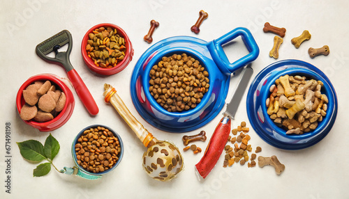 A Delightful Display of Dog Food and Accessories