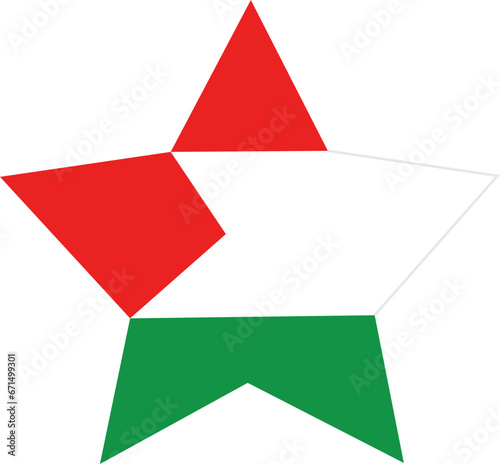 Palestine flag colors flat icon, vector sign, waving flag of Palestine colorful pictogram isolated on Transparent background. Flag icon of Palestine country. Symbol, logo illustration.