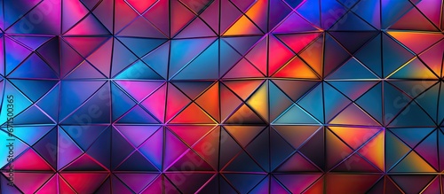 Steel grid on a new multicolor abstract background photo