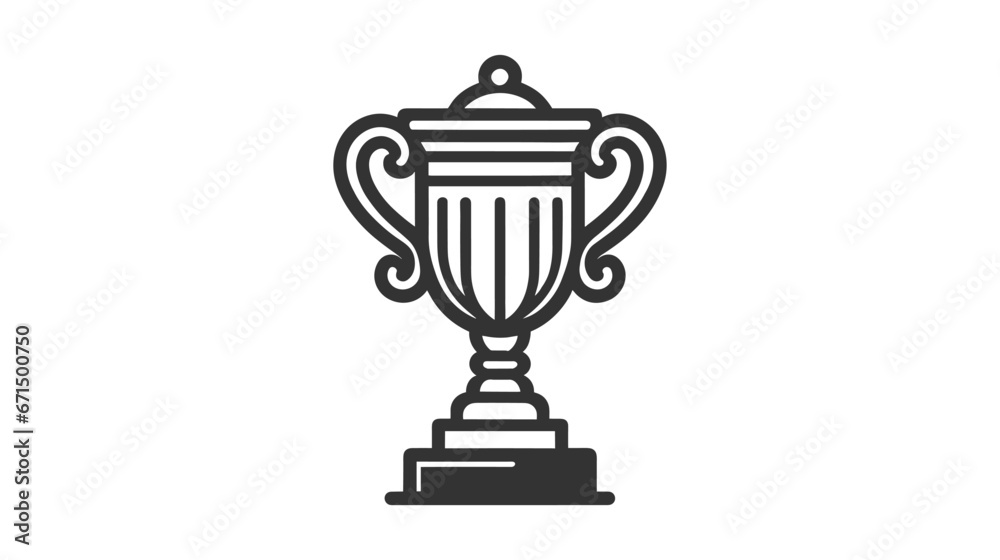 Fototapeta premium Trophy icon in trendy flat style. Vector illustration on white background