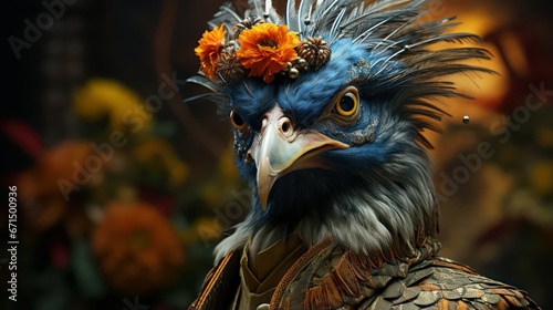 face of peacock