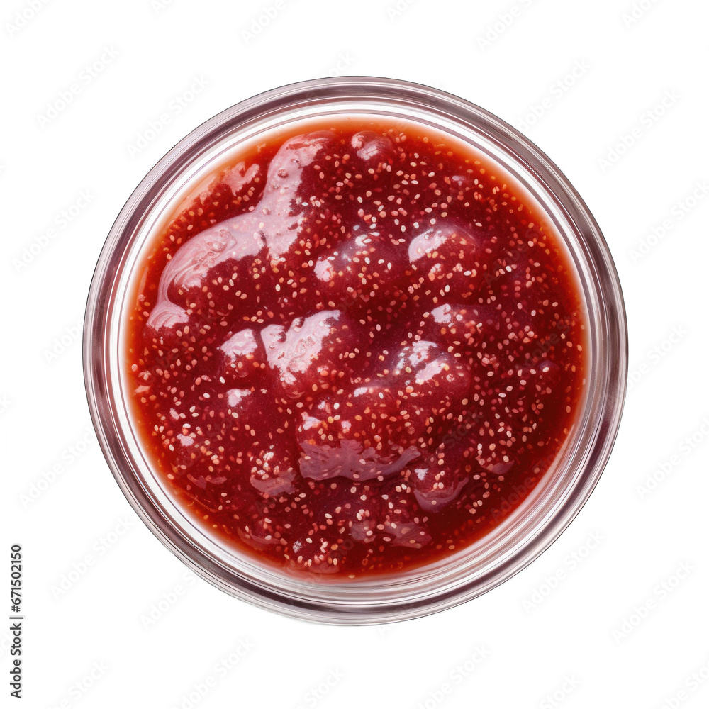 Chia jam isolated on transparent background Chia jam isolated on transparent background