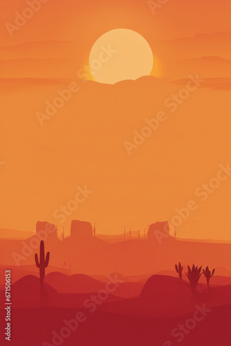 Sunset in the desert © Martin