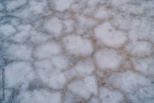 Texture surface at the bottom of the salt pan, Generative AI