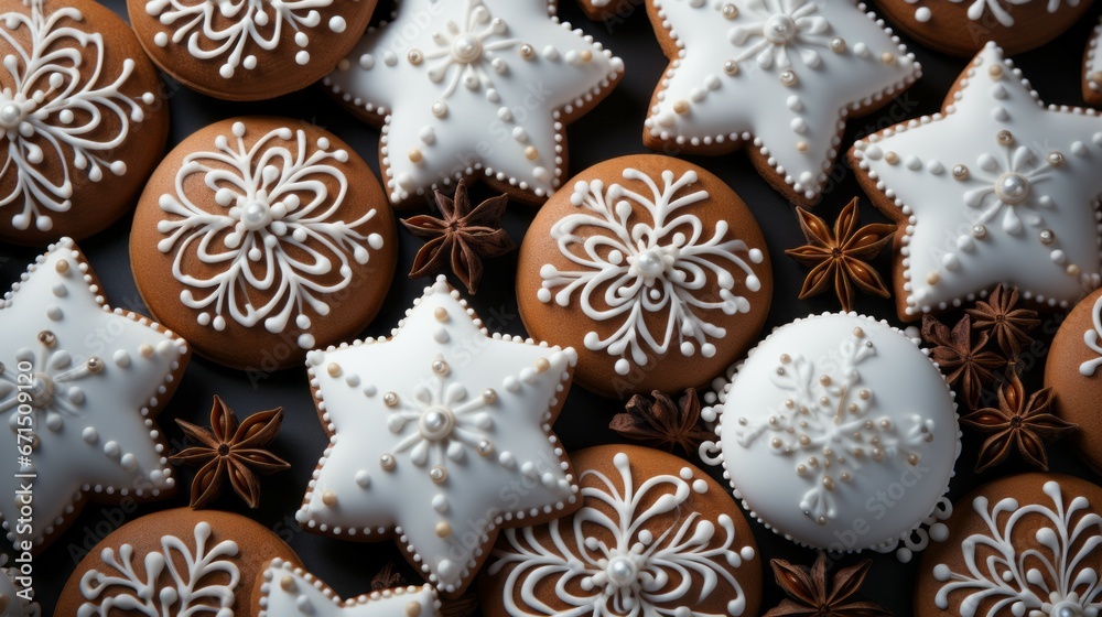 fond petits biscuits de noël