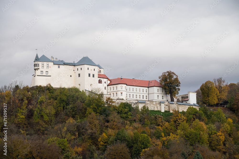 Autumn view of Lupciansky Castle in Slovenska Lupca, Slovakia