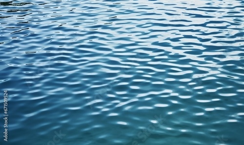 Beautiful blue rippling lake water surface as natural background  Generative AI