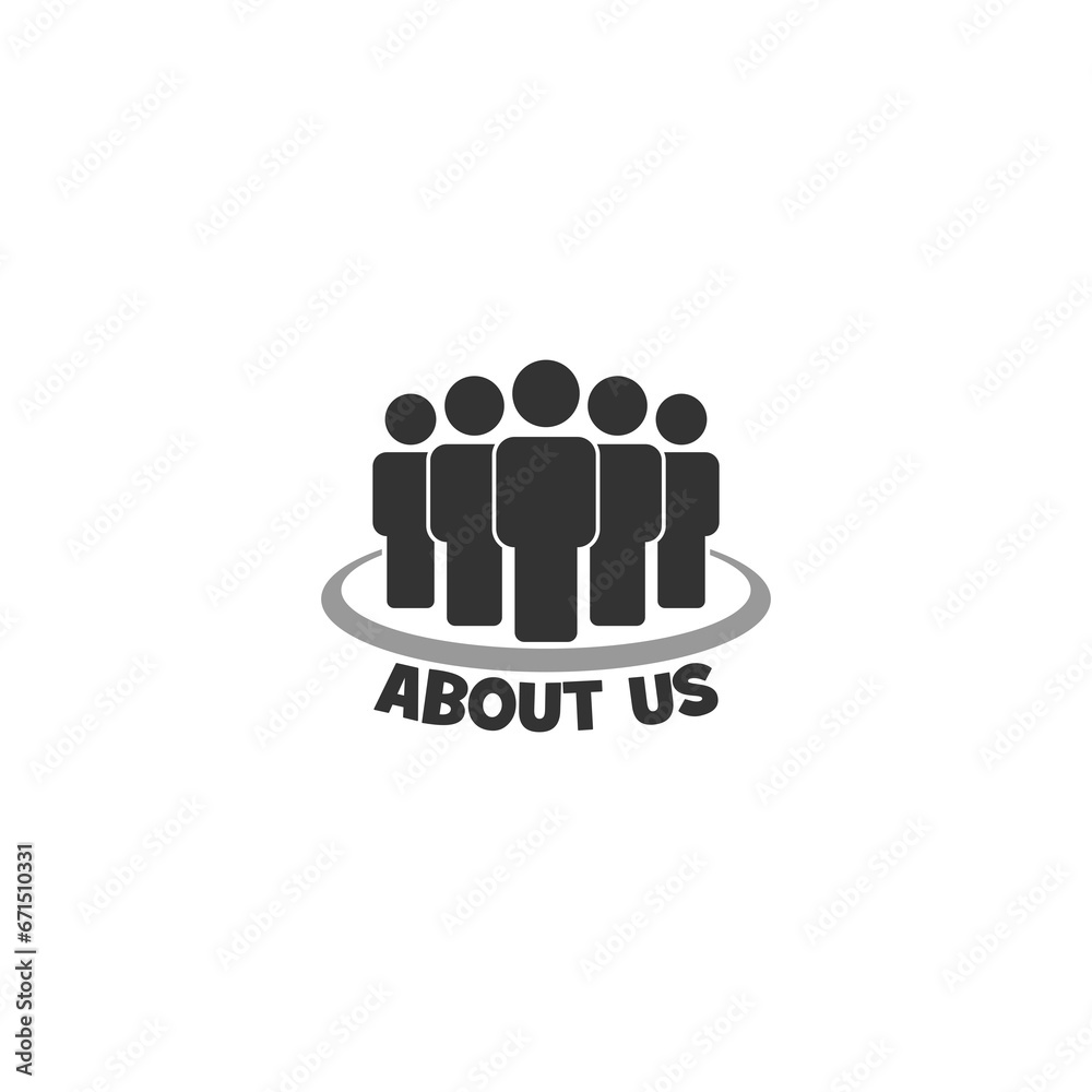 About us sign icon isolated on transparent background About us sign icon isolated on transparent background